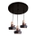 Zambelis 1994-B - Candelabro suspenso 3xE27/40W/230V preto