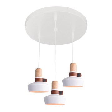 Zambelis 1994-W - Candelabro suspenso 3xE27/40W/230V branco
