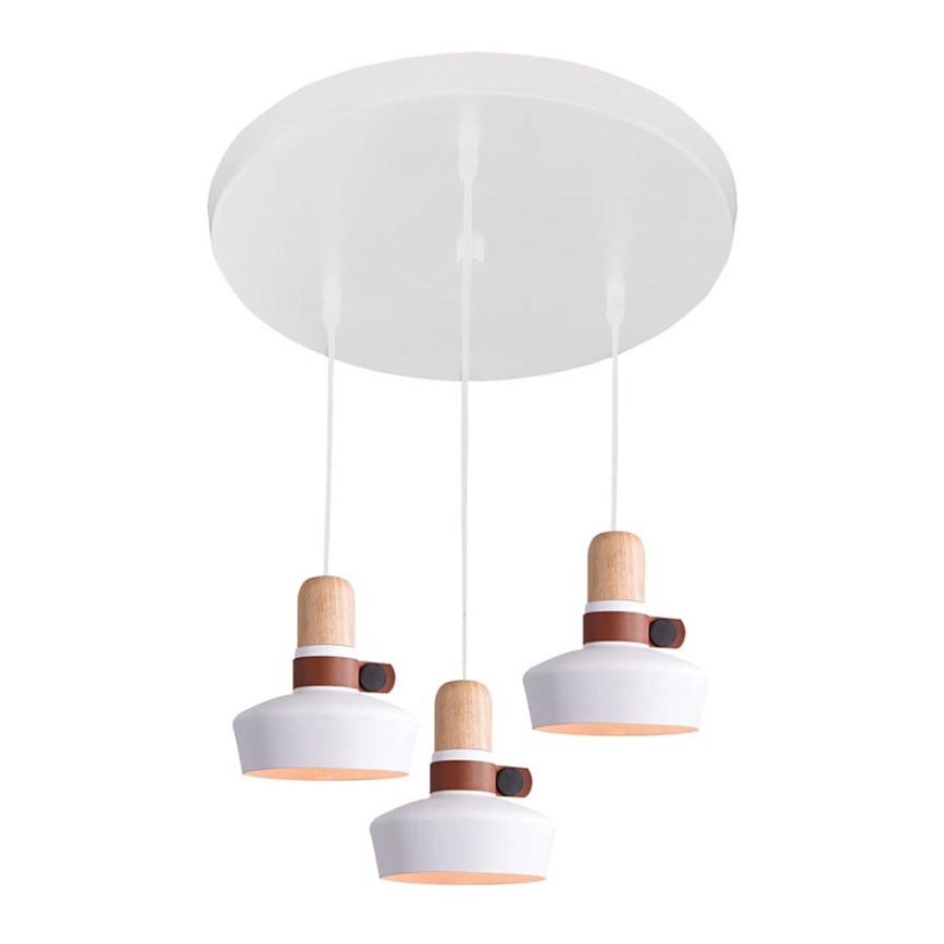 Zambelis 1994-W - Candelabro suspenso 3xE27/40W/230V branco