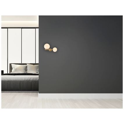 Zambelis 1995 - Iluminação de parede 1xG9/7W + 1xE14/15W/230V dourada