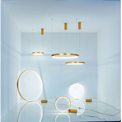 Zambelis 2007 - Candelabro suspenso LED com regulação LED/50W/230V dourada