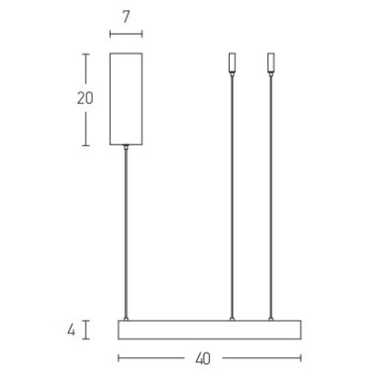 Zambelis 2007 - Candelabro suspenso LED com regulação LED/50W/230V dourada