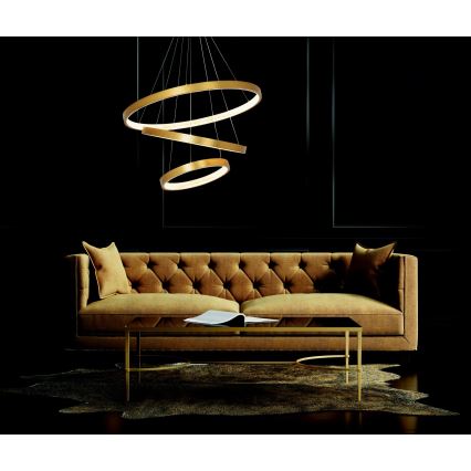 Zambelis 2009 - Candelabro suspenso LED com regulação LED/112W/230V dourada