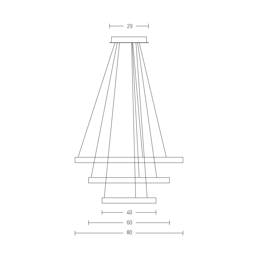 Zambelis 2009 - Candelabro suspenso LED com regulação LED/112W/230V dourada