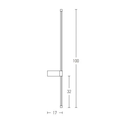 Zambelis 20116 - Iluminação de parede LED LED/20W/230V preto