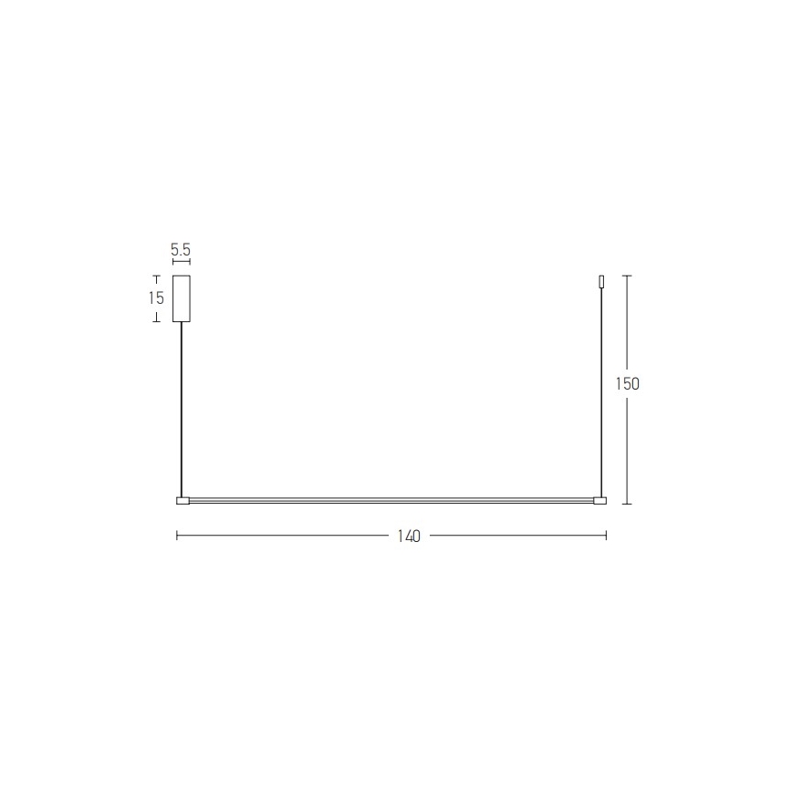 Zambelis 20119 - Candelabro suspenso LED LED/20W/230V preto