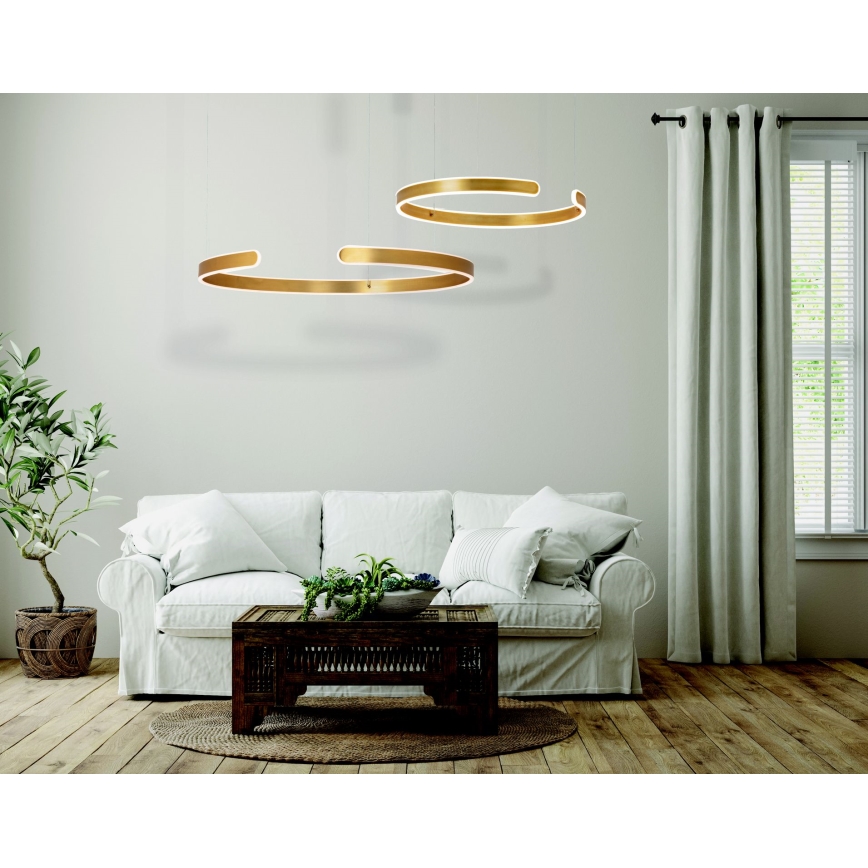 Zambelis 2012 - Candelabro suspenso LED com regulação LED/40W/230V dourada