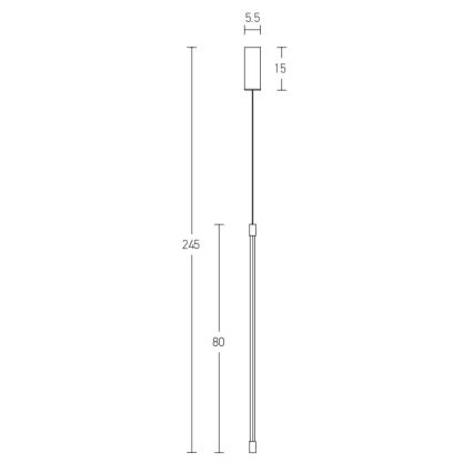 Zambelis 20121 - Candelabro suspenso LED LED/12W/230V preto