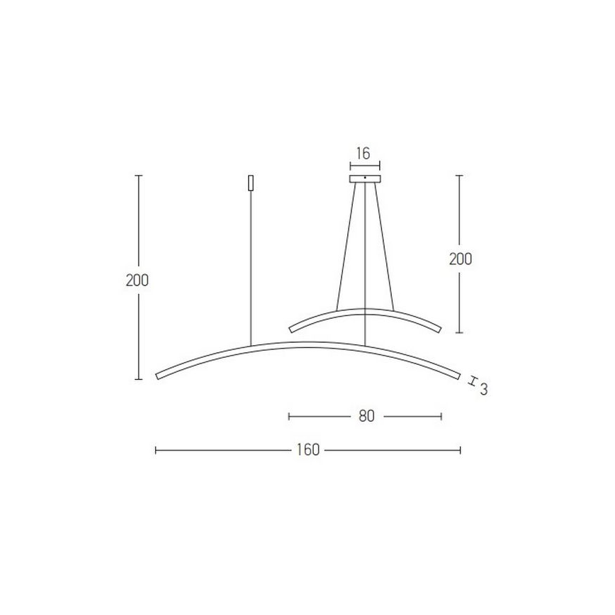 Zambelis 20129 - Candelabro suspenso LED com regulação LED/48W/230V branco