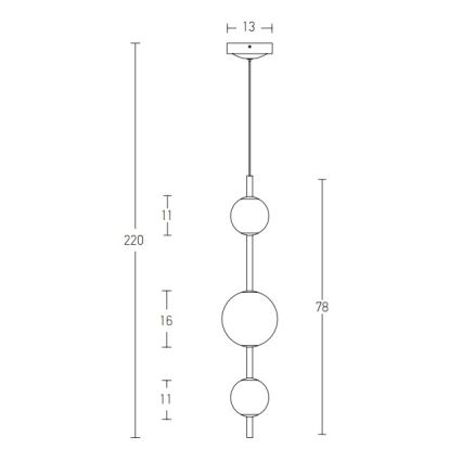Zambelis 20132 - Candelabro suspenso LED LED/12W/230V