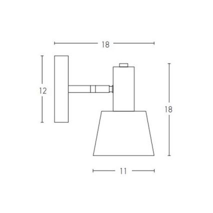 Zambelis 20218 - Foco de parede 1xE14/25W/230V branco