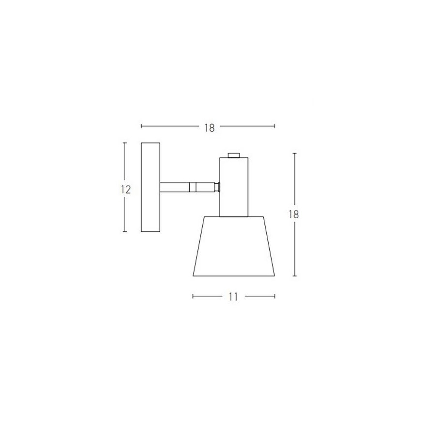 Zambelis 20219 - Foco de parede 1xE14/25W/230V cinzento