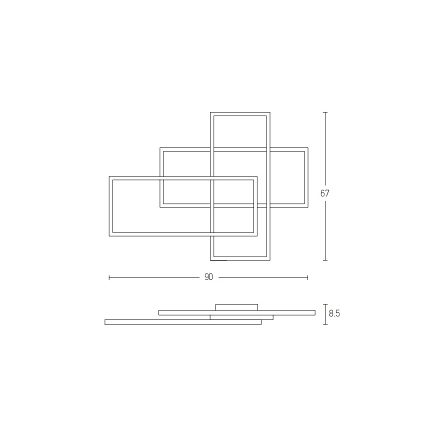 Zambelis 2022 - Candelabro integrado LED com regulação LED/55W/230V dourada