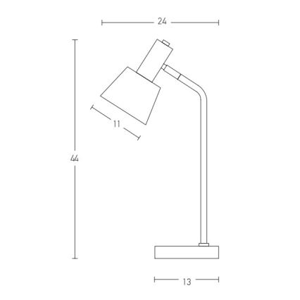 Zambelis 20220 - Candeeiro de mesa 1xE14/25W/230V cinzento