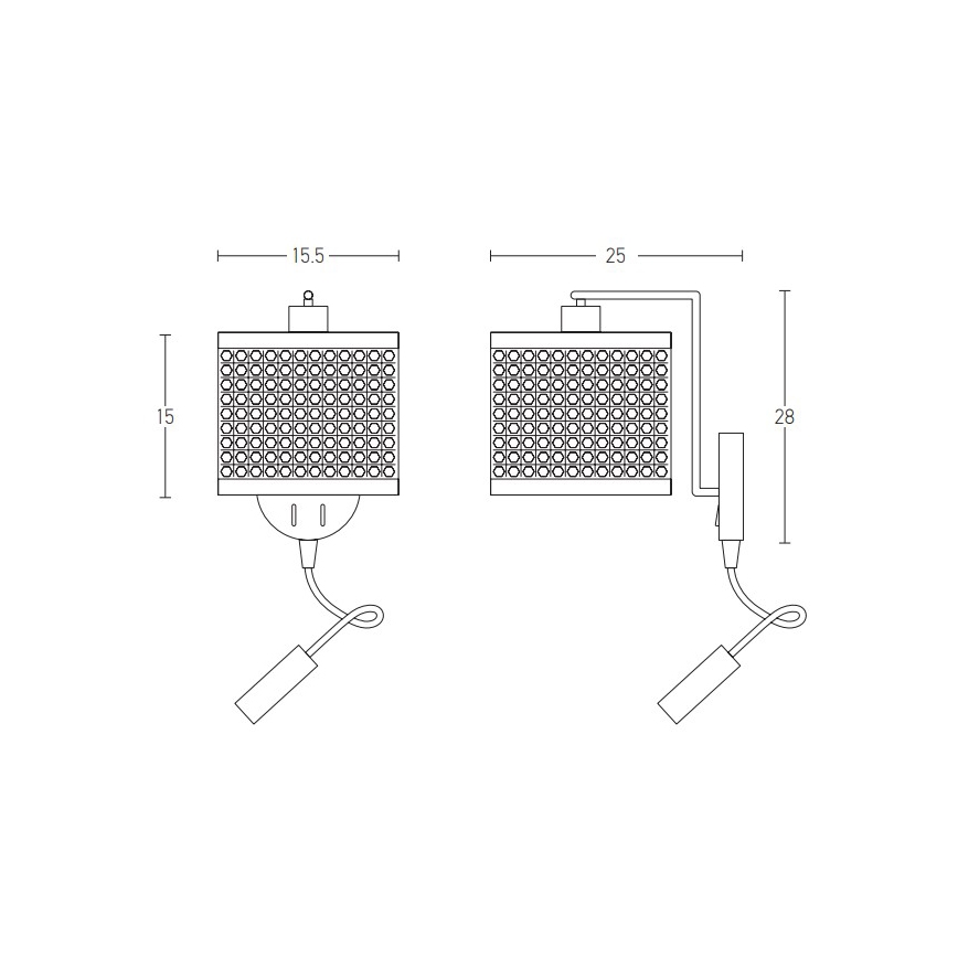 Zambelis 20355 - Candeeiro de parede LED 1xE27/40W + LED/3W/230V vime
