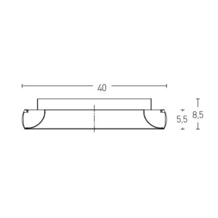 Zambelis 2040 - Iluminação de teto LED com regulação LED/30W/230V diâmetro 40 cm preto