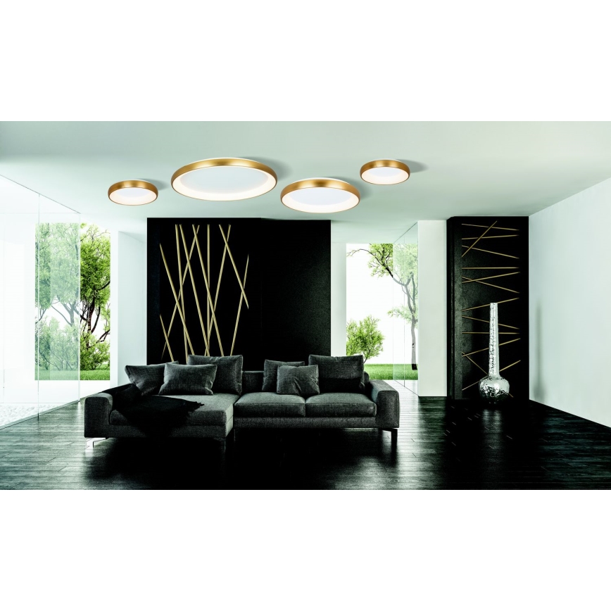 Zambelis 2042 - Iluminação de teto LED com regulação LED/30W/230V diâmetro 40 cm dourada