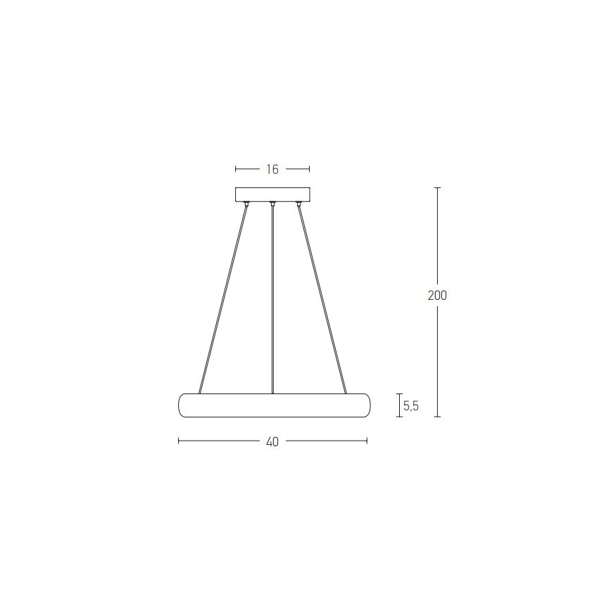 Zambelis 2047 - Candelabro suspenso LED com regulação LED/30W/230V diâmetro 40 cm castanho