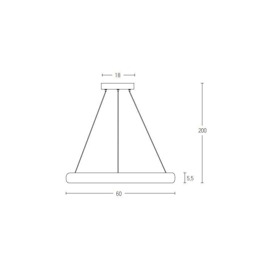 Zambelis 2054 - Candelabro suspenso LED com regulação LED/50W/230V diâmetro 60 cm dourada