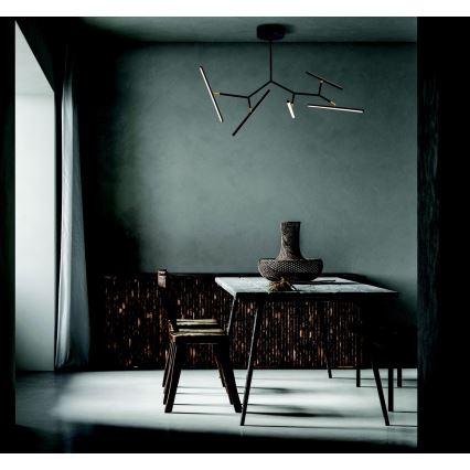 Zambelis 2070 - Candelabro suspenso LED com regulação LED/49W/230V preto