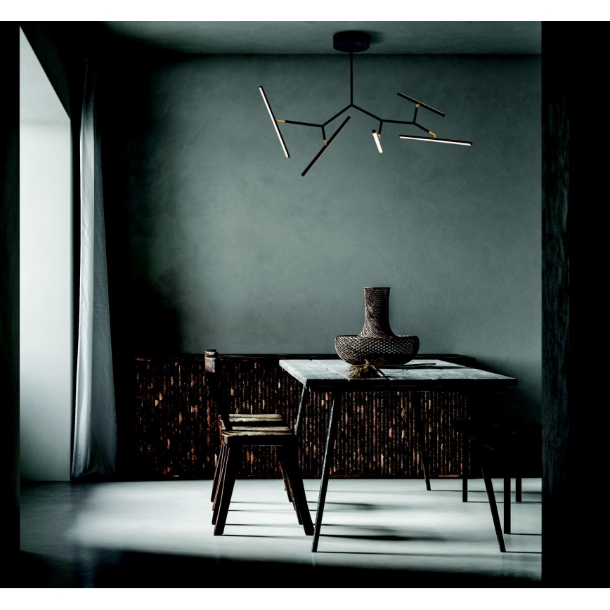 Zambelis 2070 - Candelabro suspenso LED com regulação LED/49W/230V preto