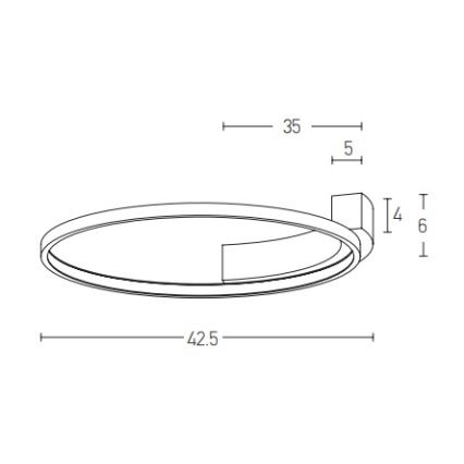 Zambelis 2075 - Iluminação de parede LED LED/25W/230V diâmetro 42,5 cm branco