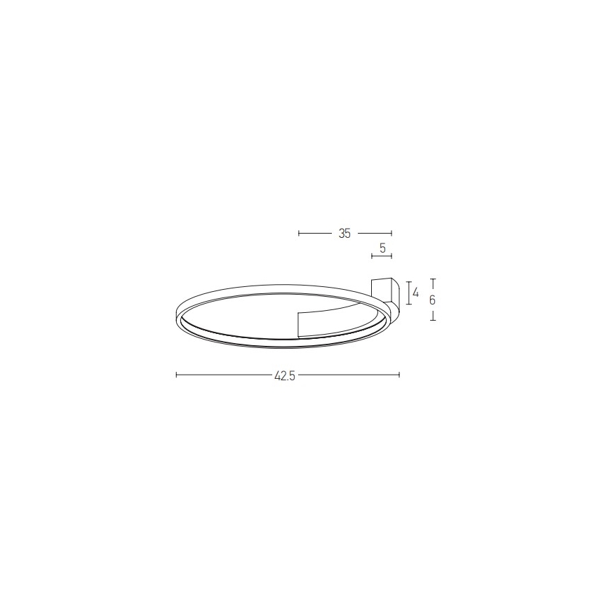 Zambelis 2075 - Iluminação de parede LED LED/25W/230V diâmetro 42,5 cm branco
