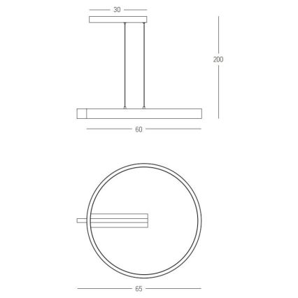 Zambelis 22011 - Candelabro suspenso LED com regulação LED/41W/230V