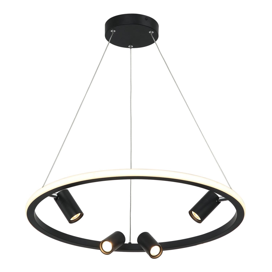 Zambelis 22012 - Candelabro suspenso LED com regulação LED/47W/230V diâmetro 60 cm preto