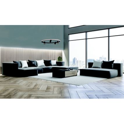 Zambelis 22012 - Candelabro suspenso LED com regulação LED/47W/230V diâmetro 60 cm preto