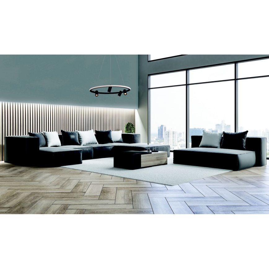 Zambelis 22012 - Candelabro suspenso LED com regulação LED/47W/230V diâmetro 60 cm preto