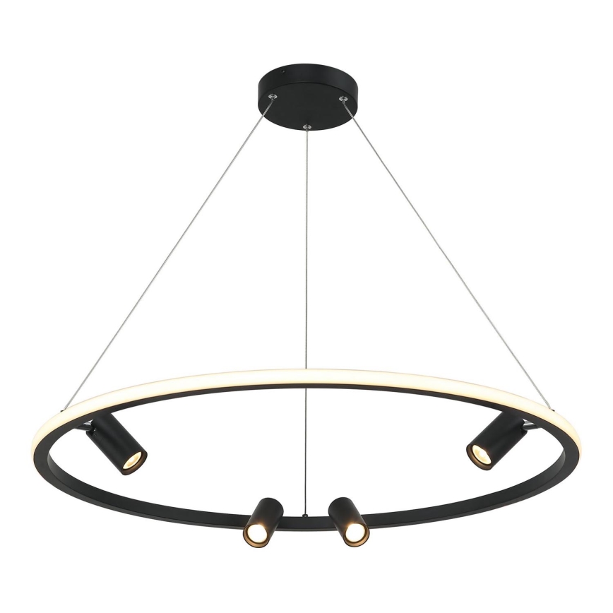 Zambelis 22013 - Candelabro suspenso LED com regulação LED/59W/230V diâmetro 79 cm preto