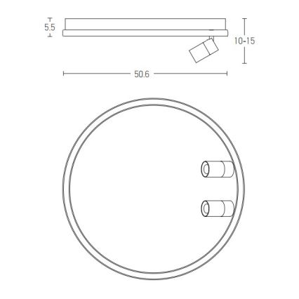 Zambelis 22015 - Iluminação de teto LED com regulação LED/71W/230V branco