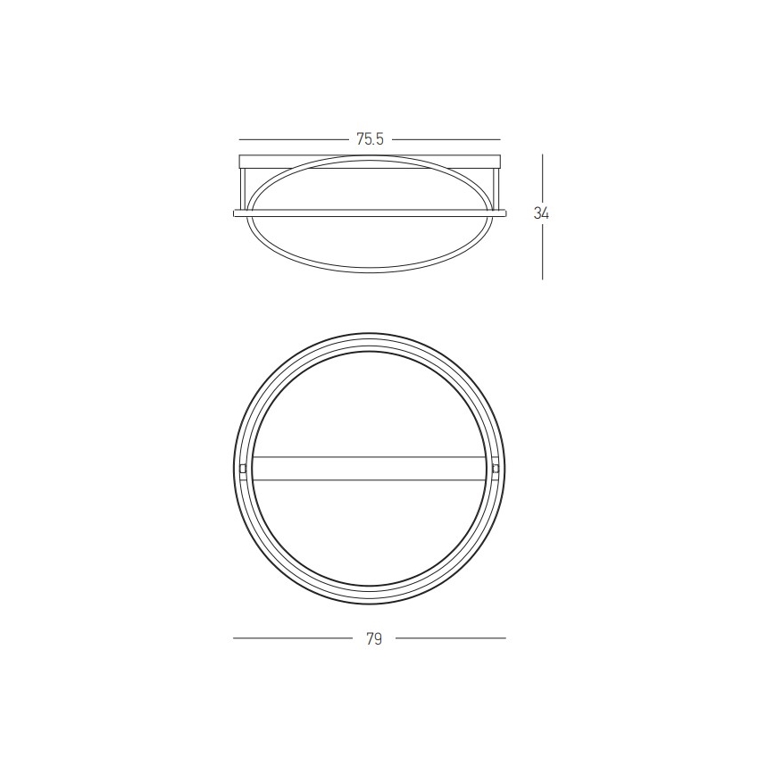 Zambelis 22019 - Candelabro integrado LED com regulação LED/80W/230V diâmetro 79 cm dourada