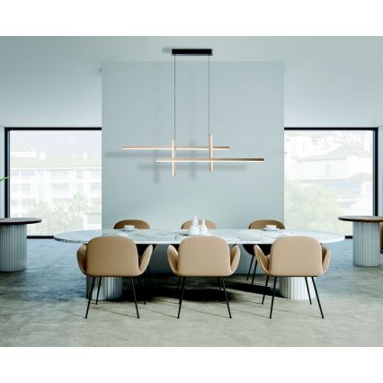 Zambelis 22022 - Candelabro suspenso LED com regulação LED/41W/230V dourada