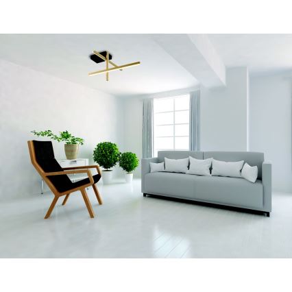 Zambelis 22024 - Candelabro integrado LED com regulação LED/25W/230V dourada