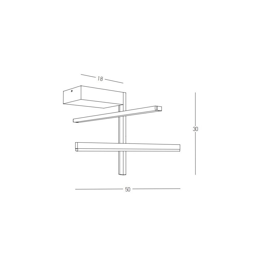 Zambelis 22024 - Candelabro integrado LED com regulação LED/25W/230V dourada