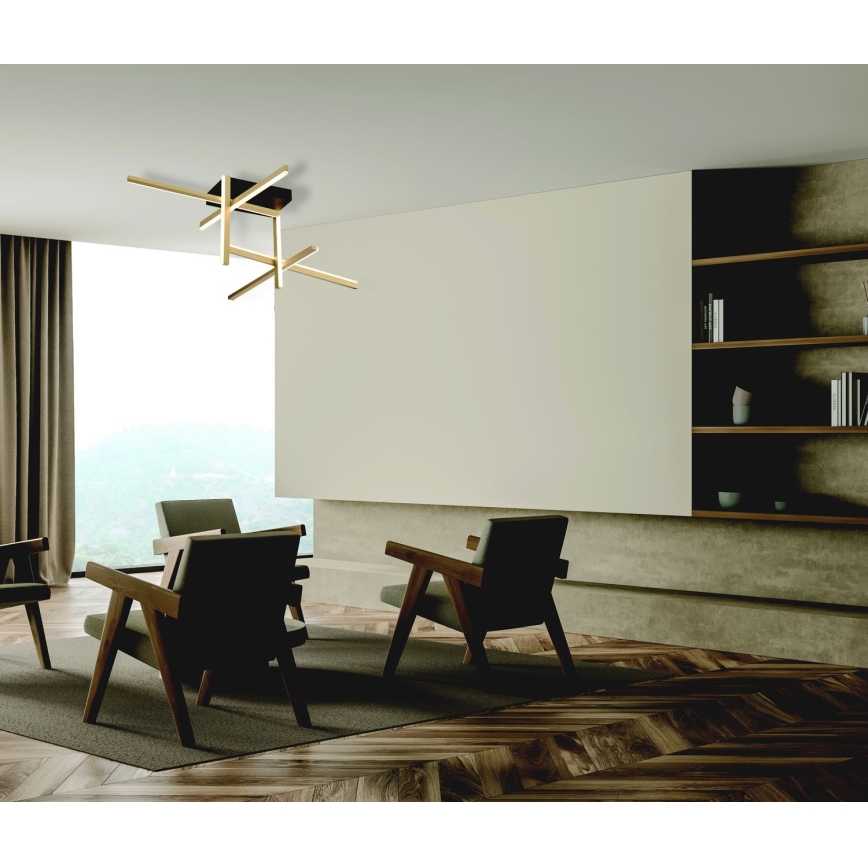 Zambelis 22026 - Candelabro integrado LED com regulação LED/46W/230V dourada