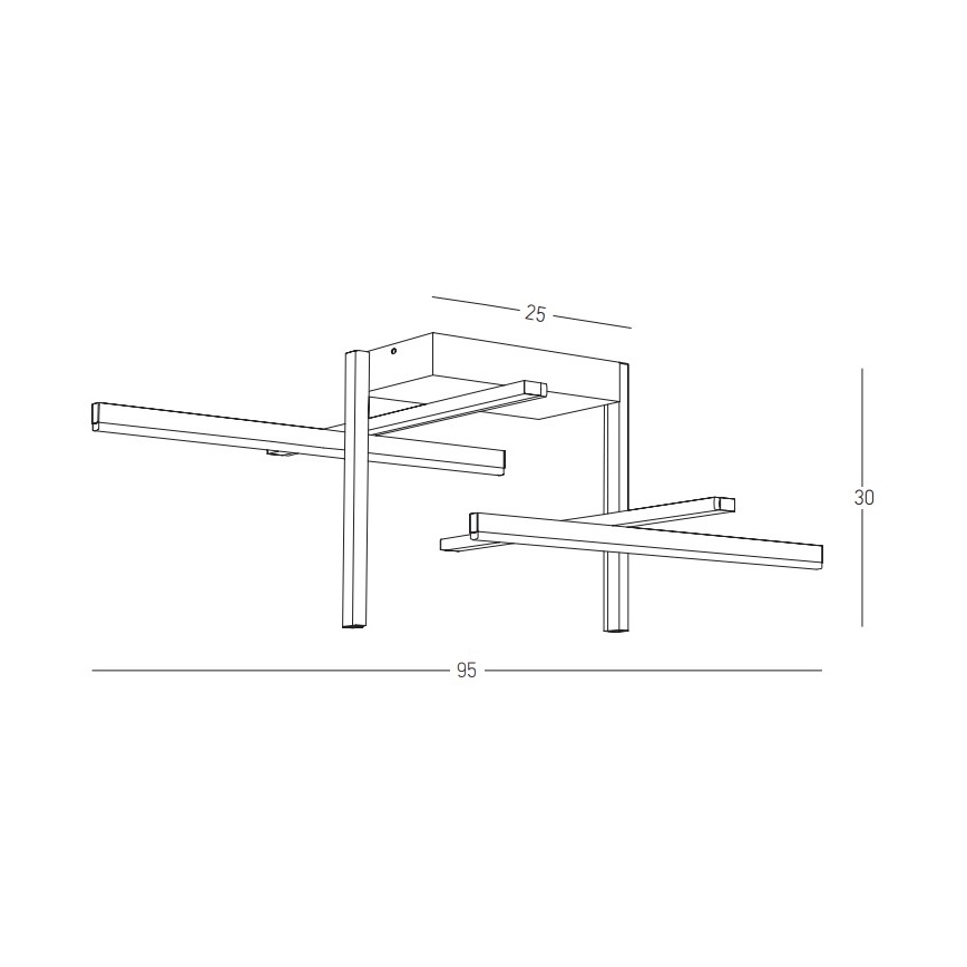Zambelis 22026 - Candelabro integrado LED com regulação LED/46W/230V dourada