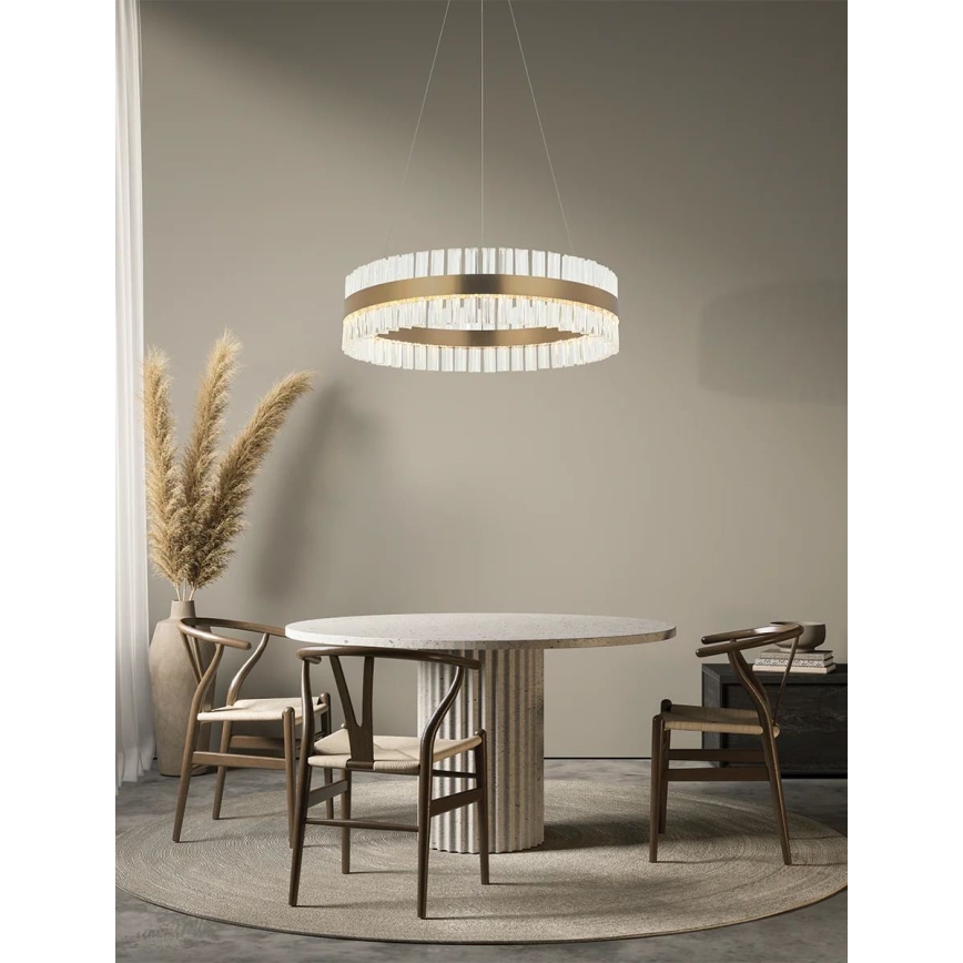 Zambelis 22040 - Candelabro suspenso LED com regulação LED/68W/230V dourada