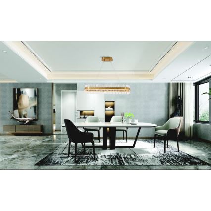 Zambelis 22041 - Candelabro suspenso LED com regulação LED/68W/230V dourada
