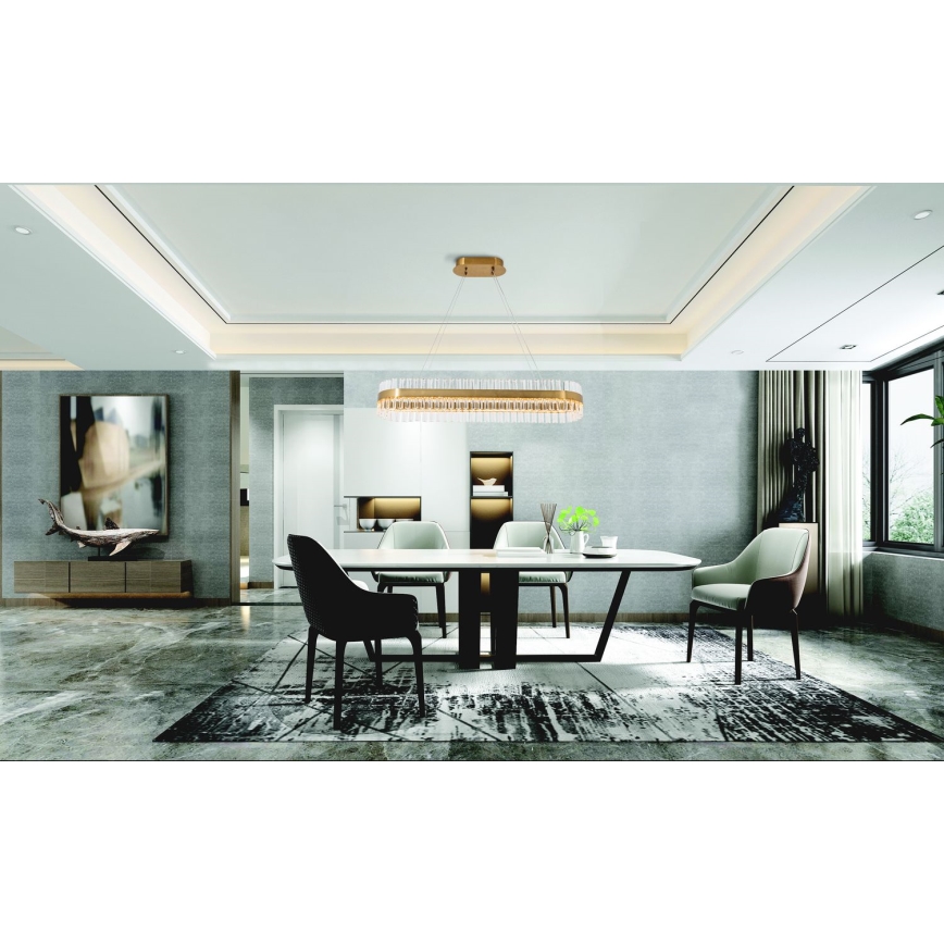 Zambelis 22041 - Candelabro suspenso LED com regulação LED/68W/230V dourada