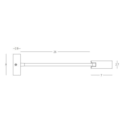 Zambelis 22049 - Candeeiro de parede LED LED/3W/230V CRI90 preto