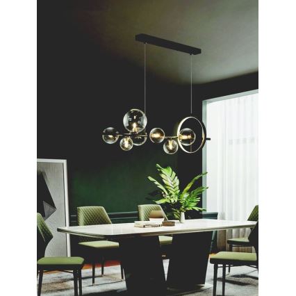 Zambelis 22063 - Candelabro suspenso LED com regulação LED/14W + 7xG9/7W/230V