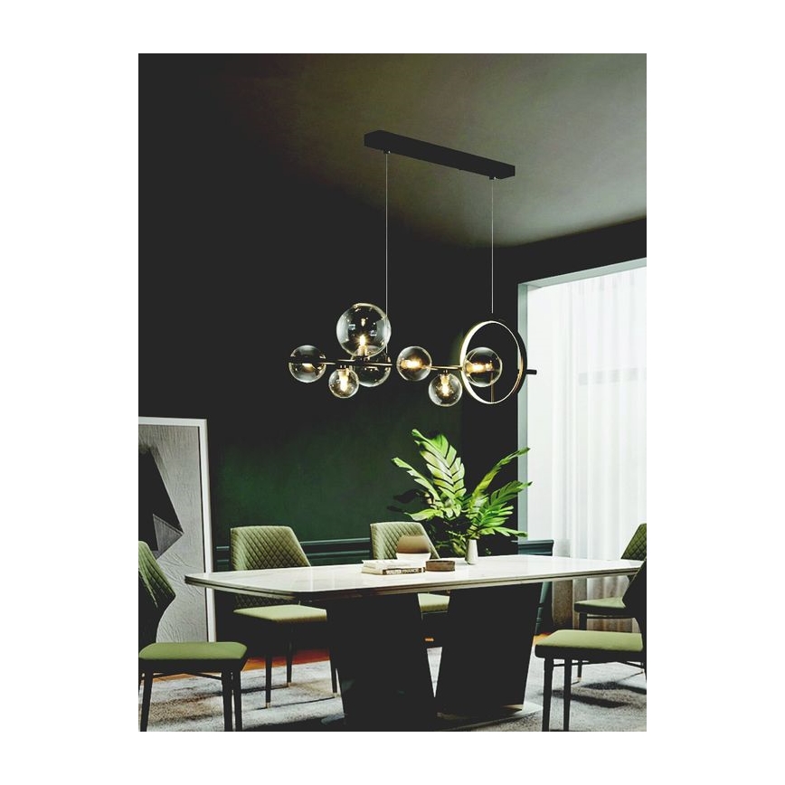 Zambelis 22063 - Candelabro suspenso LED com regulação LED/14W + 7xG9/7W/230V