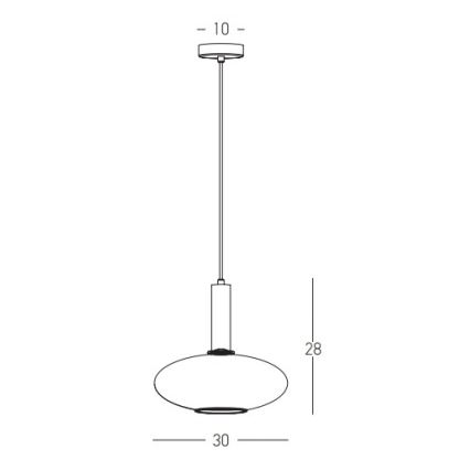 Zambelis 22072 - Candeeiro suspenso 1xE27/40W/230V diâmetro 30 cm dourado