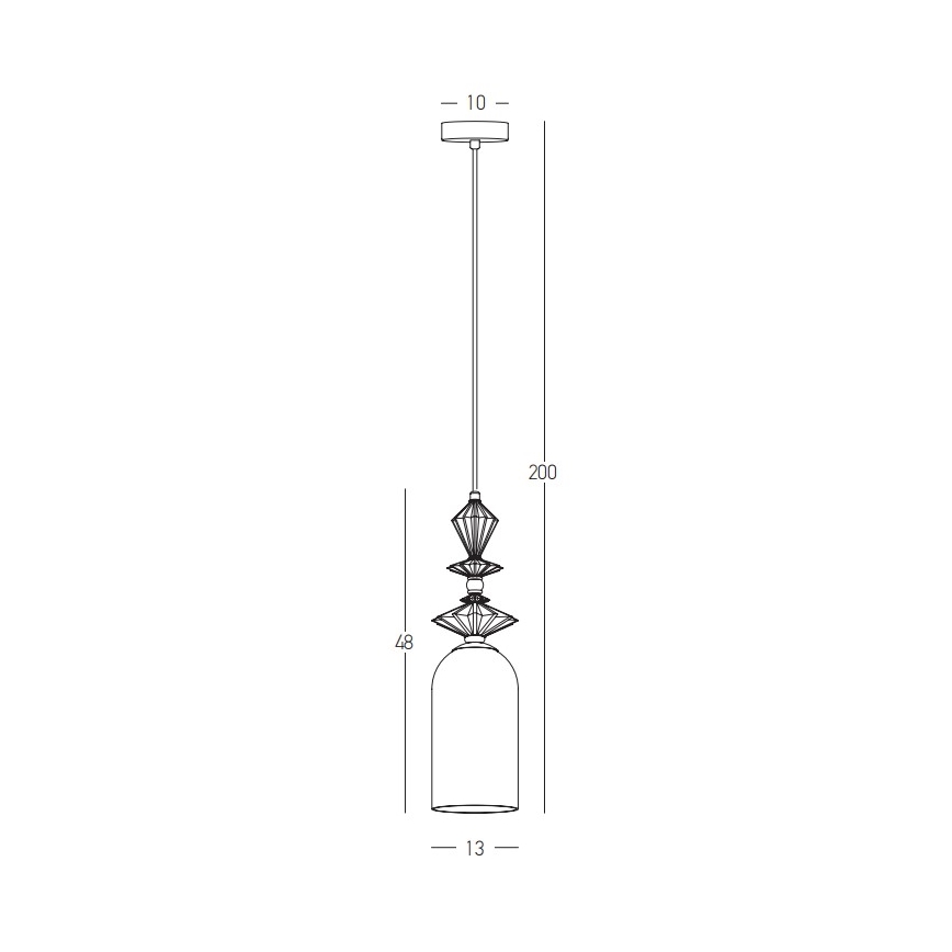 Zambelis 22078 - Candelabro suspenso 1xE27/40W/230V