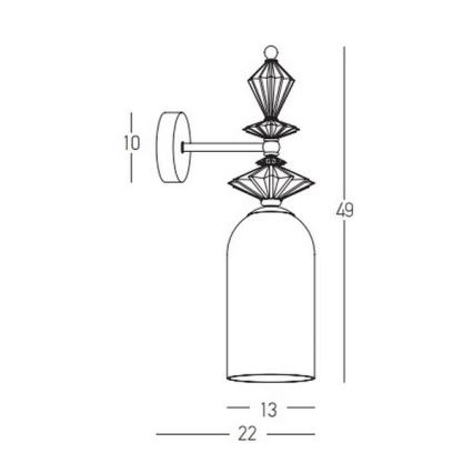 Zambelis 22080 - Candeeiro de parede 1xE27/40W/230V