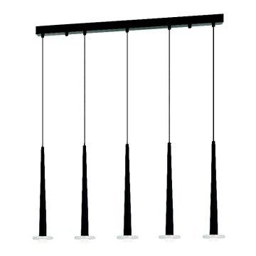 Zambelis 22112 - Candelabro suspenso LED com regulação 5xLED/3W/230V CRI90 preto