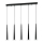 Zambelis 22112 - Candelabro suspenso LED com regulação 5xLED/3W/230V CRI90 preto